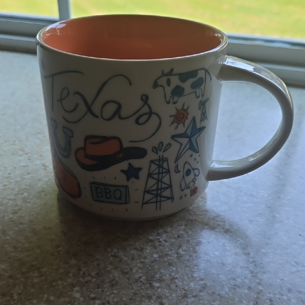 Starbucks Texas Mug with Orange Interior